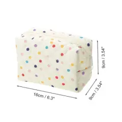 Unique Bargains Quilted Square Flowers Makeup Bag Assorted Color 1 Pc