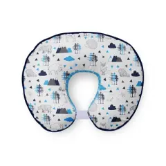 Bacati - 3 pc Woodlands Aqua/Navy/Gray Boys Hugster Feeding & Infant Support Nursing Pillow