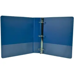 School Smart D Ring View Binder, Polypropylene, 3 Inches, Blue