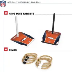 NFL Denver Broncos Solid Wood Quoits Toss Game