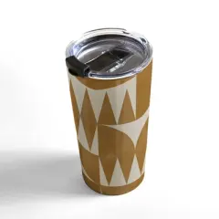 Alisa Galitsyna Woodblock Pattern Travel Mug 20 oz Stainless Steel Travel Mug - Deny Designs