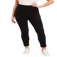 June + Vie by Roaman's Women&rsquo;s Plus Size Essential Cropped Legging