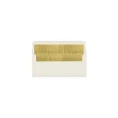 LUX 4 1/8" x 9 1/2" #10 70lbs. Envelopes Natural With Gold Lining FLNT4260-04-50