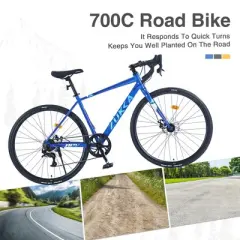 700C Road Bike ,7-speed Rear Derailleur and 7 Speed Shifter Road Bike for Boys and Girls Over 12 Years Old