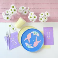 Jollity & Co. - Zodiac Pisces Guest Napkins - Pack of 16 Paper Napkins