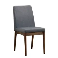 Set of 2 Mid Century Modern Side Chairs Gray - Benzara