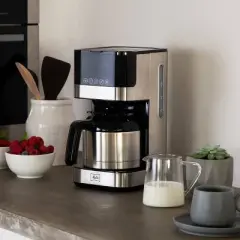 Melitta Aroma Tocco 8c Drip Coffeemaker with Thermal Carafe: Stainless Steel, Digital Display, Automatic Shut-Off, 8 Cup Capacity