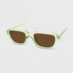 Women's Crystal Plastic Square Sunglasses - Wild Fable&trade; Lime Green