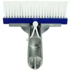 Pool Central Swimming Pool Bristle Brush Head with Aluminum Handle 5.5" - Blue