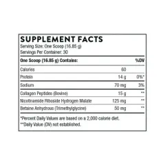 THORNE Collagen Fit - Unflavored Collagen Peptides Powder with Nicotinamide Riboside - NSF Certified for Sport - 17.8 Oz - 30 servings