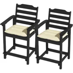 BI&SEA Outdoor Chair Cushions Set of 2 for Patio Furniture,Waterproof Tufted Overstuffed Patio Furniture Cushions,Thick Outdoor Seat Cushion