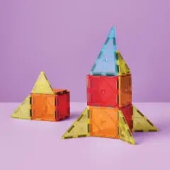 Magnetic Tiles Red Tin - Gigglescape&trade;: Educational Building Set, Enhances Creativity & Fine Motor Skills, 20 Pieces