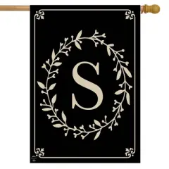 Briarwood Lane Classic Monogram Letter S House Flag Double-Sided 28" x 40"