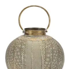 Punched Metal Candle Holder 11.5"H