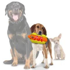 Tuffy Funny Food Hot Dog Dog Toy