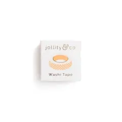 Jollity & Co. - Check It! Peaches N&rsquo; Cream Washi Tape - Pack of 1 Roll, 10 Meters