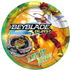 Treasures Gifted BEYBLADE Plates 7in - BEYBLADE Party Supplies - 16 Pack