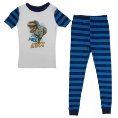 T-Rex Attack and Epic Gamer Short Sleeve Youth Boys 2-Pack Pajama Set