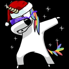 Men's Design By Humans Dabbing Unicorn Shirt Hip Hop Dab Santa Hat Christmas Shirt V By vomaria Tank Top