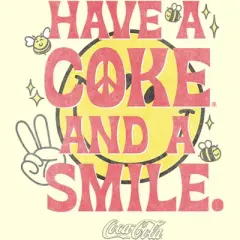 Men's Coca Cola Unity Have a Coke and a Smile Peace T-Shirt