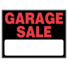 Hillman English Black Garage Sale Sign 15 in. H X 19 in. W - Case of 6