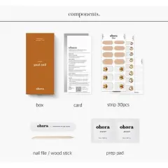 Ohora Gel Nail Art Gem Line - Caramel Bear - 30ct