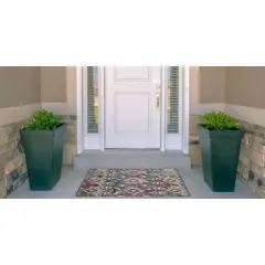 Govan Washable Outdoor Rug Ivory/Charcoal - Linon