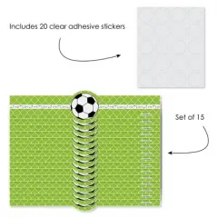 Big Dot of Happiness Goaaal - Soccer - DIY Party Supplies - Baby Shower or Birthday Party DIY Wrapper Favors and Decorations - Set of 15
