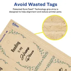 Avery Kraft Brown Rectangle Tags, 2" x 3.5", 64 Total (80517)