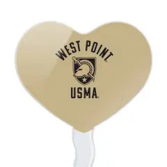 US Military Academy Black Knights Heart Love Cupcake Picks Toppers Decoration Set of 6