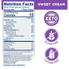 Splenda Sugar Free, Low Calorie Sweet Cream Coffee Creamer, 8 fl Ounces Bottle, Pack of 4