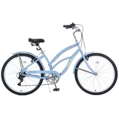 VASIP 7-Speed 26" Beach Cruiser Bike - Lightweight Frame, Multiple Colors, Comfort Saddle, Retro Design