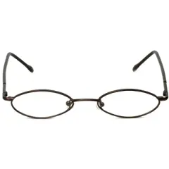 Flex Plus by Vivid FP-10 Designer Blue Light FIlter Reading Glasses in Shiny Brown 45mm +2.00 | Ladies | Oval Shape | Small Fit