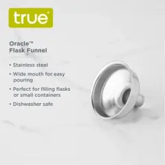 True Oracle Flask Funnel - Stainless Steel Funnel - Small Funnel for Flasks and Bottles - Dishwasher Safe Set of 1