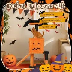 Karl Home 39 inch Halloween Cat Tree with Sisal Scratching Post
