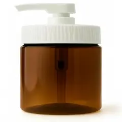 Royal Massage 16oz Massage Oil/Lotion/Cream Pump Jar with Locking Twist Top (Amber/White, 1)