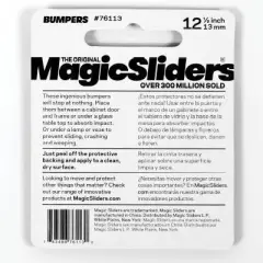 Magic Sliders 12pk 1/2" HD Self Stick Round Bumpers Clear