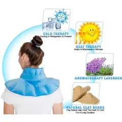 5 Star Super Deals Hot & Cold Neck Shoulder Wrap Pad - Cooling & Warming Herbal Therapeutic Aromatherapy For Soothing Muscle Pain