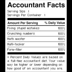 Men's Design By Humans Accountant Nutrition Facts Label By EJamjar Tank Top