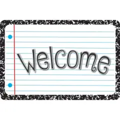 Ashley Productions&reg; The Original Fun Mat&trade;, Welcome Mat, 15.5" x 23.5", White Composition Welcome