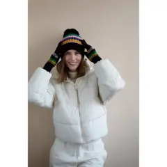 Shiralah Black Stripe Vaughn Touchscreen Glove