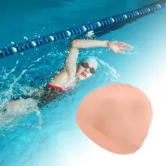 Unique Bargains Silicone Waterproof Solid Swim Cap 1 Pc