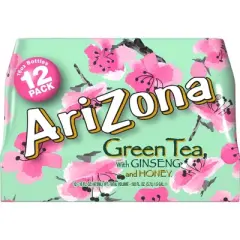 AriZona Green Tea with Ginseng and Honey - 12pk/16 fl oz Bottles