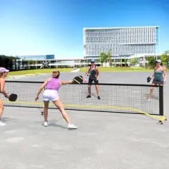 Costway Portable Pickleball Net 22 FT Regulation Size Pickle Ball Net System for Outdoor