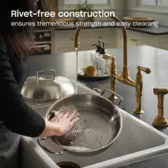 Fissler Original-Profi Collection Stainless Steel Serving Pan, with High Dome Lid