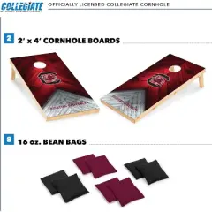 NCAA South Carolina Gamecocks 2'x4' Wood Cornhole Set