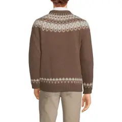 Lands' End Men's Lighthouse Fairisle Crew Sweater