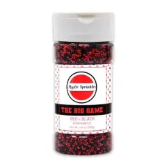 Mystic Sprinkles The Big Game: Red & Black Nonpareil Mix 3.8oz