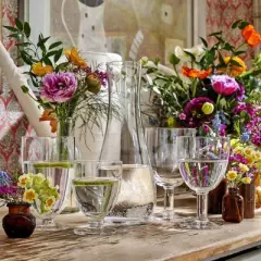 Spode Kit Kemp 40.5oz Carafe Glassware, Set of 2, Soda Lime Glass, Dishwasher Safe, For Tea, Juice, Cocktail, Fabulous Gift, Dinner and Party Use