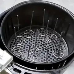 Kitcheniva Stainless Steel Skewers for Air Fryer & Oven &ndash; Reusable Metal BBQ Kabob Skewers for Meat and Vegetables 10 Pcs